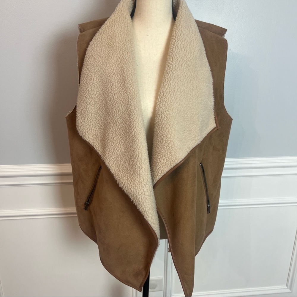 Collection B Women’s Faux Suede Vest Slouchy Size XL